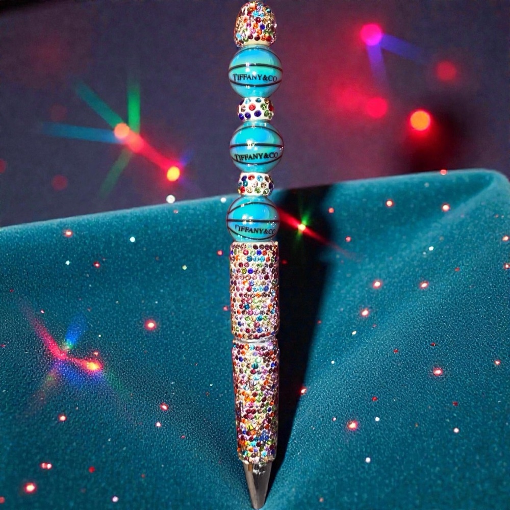 Multicolor Rhinestone Beaded Pen